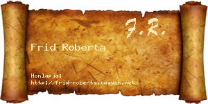 Frid Roberta névjegykártya
